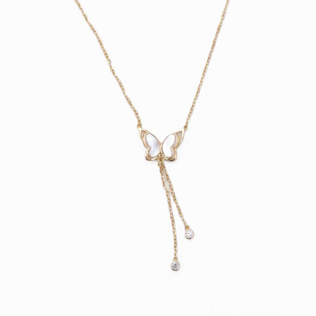 Dainty Butterfly Lariat Necklace