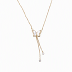 Dainty Butterfly Lariat Necklace