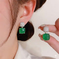 Emerald Elegance Drop Earrings