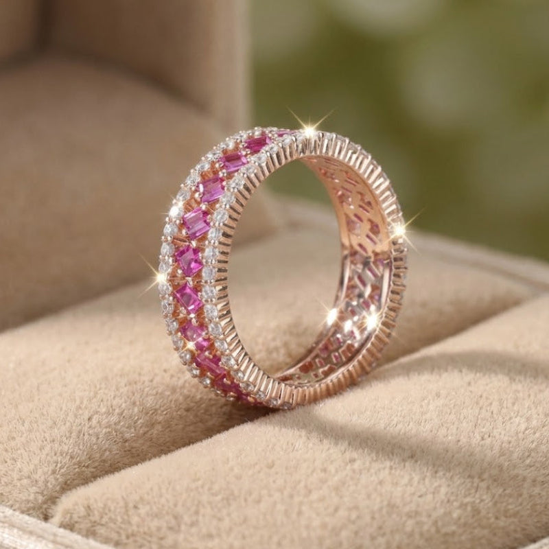 Riviera Blush Sterling Silver Band