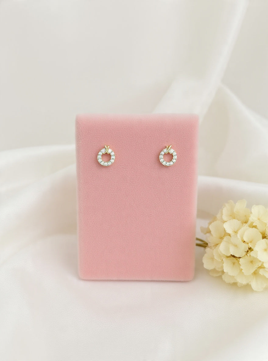 CZ Stone Cluster Earrings