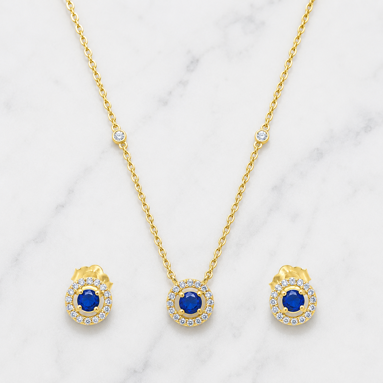 Luna Halo Necklace Set
