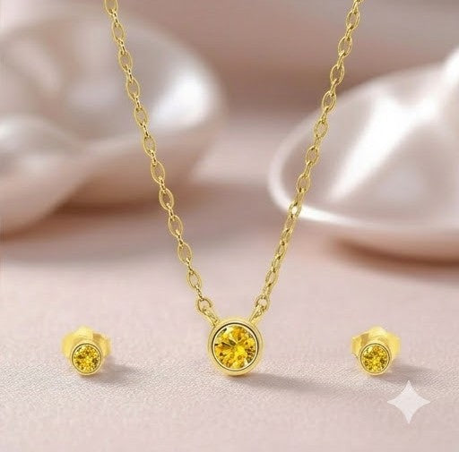 Celeste Solitaire Necklace